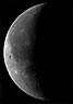 Der Mond am 1.10.2002 - Mondalter 23,6 Tage bei 35% Beleuchtung