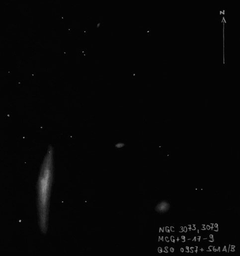 NGC 3073, 3079, MCG+9-17-009, QSO 0957+561 A/B
